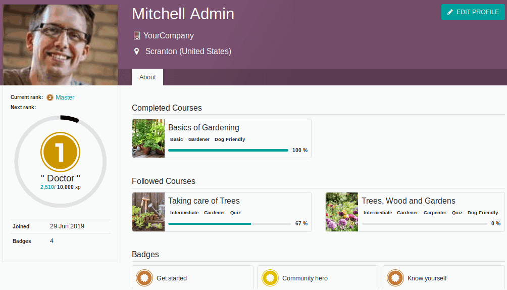 Odoo • Text and Image
